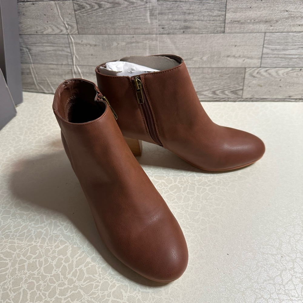 LOFT Brown Ankle Booties with Sleek Design